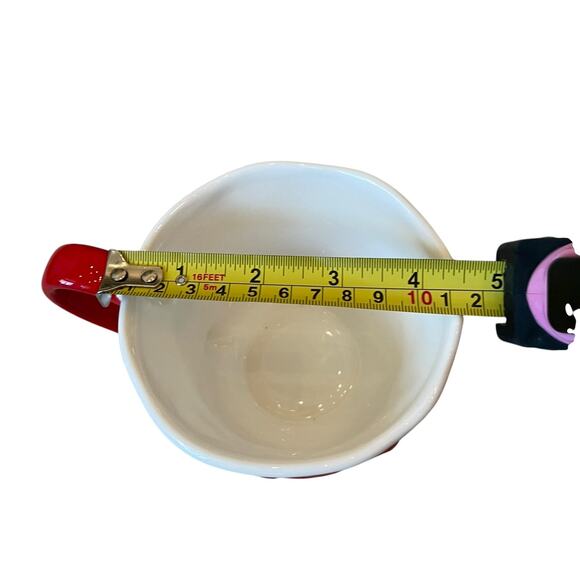 Hand Painted RED BOW Mug Set of 4 Christmas Holiday Glam New - Picture 13 of 16